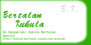 bertalan kukula business card